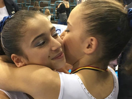Oreane Léchenault et Alison Lepin au Top Gym 2015 de Charleroi en Belgique