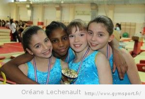 Oréane, Noémie, Manon et Louna arrivent première au championnat départemental par équipe en 2011