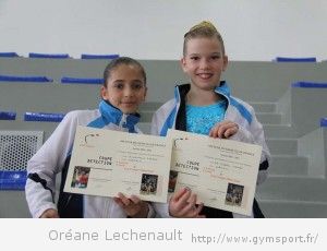 Oréane Léchenault et Manon De Ridder au coupe de détection de gymnastique