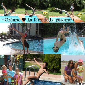 Oréane Léchenault joue à faire des. saltos dans une piscine !