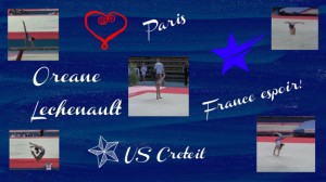 Oréane une jeune gymnaste membre de l'équipe de France espoir